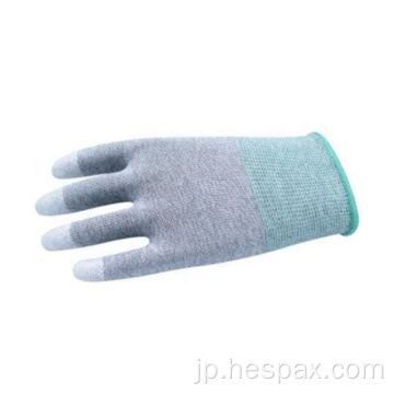 HespaxカーボンファイバーシームレスPUフィンガー浸漬手袋